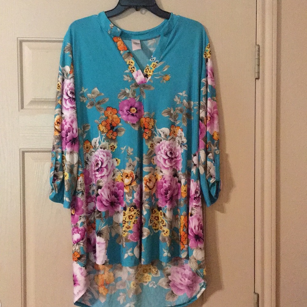 Pink Coconut Boutique floral blouse
